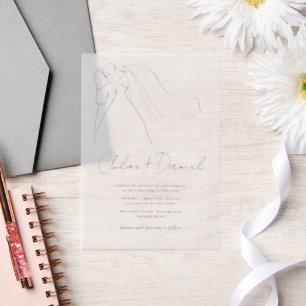 Faire-part de mariage à la calligraphie élégante e