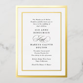 Faire-part de mariage à la calligraphie formelle n (Recto)