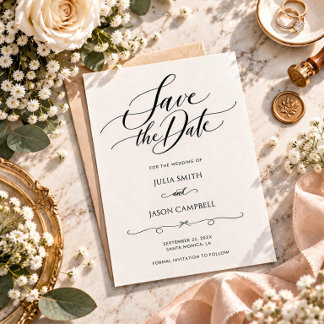 Faire-part de mariage à la calligraphie moderne