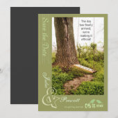 Faire-part de mariage à la campagne avec arbre et  (Devant / Derrière)