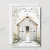 Faire-part de mariage à la campagne avec ferme à l (Devant)