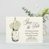 Faire-part de mariage à la campagne avec Hydrangea (Debout devant)