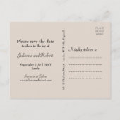 Faire-part de mariage à la campagne, forêt et cerf (Dos)