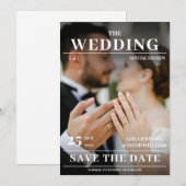 Faire-part de mariage à la couverture de magazine  (Devant / Derrière)