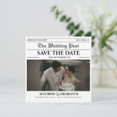 Faire-part de mariage à la date de journal (Debout devant)