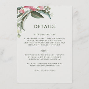 Faire-part de mariage à la feuille de gommier indi