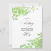 Faire-part de mariage à la feuille de verdure à l' (Devant)