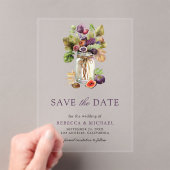 Faire-part de mariage à la figue violette rustique (In situ (ordinateur de poche))
