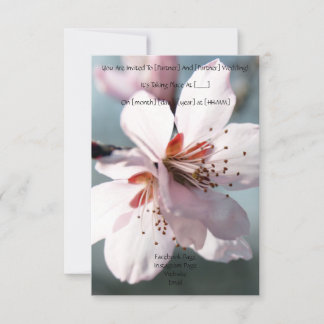 Faire-part de mariage à la fleur de cerisier en fl