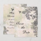 Faire-Part de Mariage à la Floraison de Colibris (Devant / Derrière)