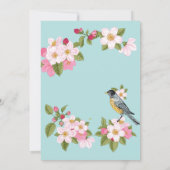 Faire-part de mariage à la floraison japonaise (Dos)