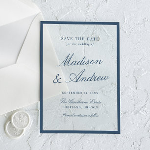 Faire-part de mariage à la frontière de la marine