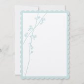 Faire-part de mariage à la menthe et au corail (Dos)