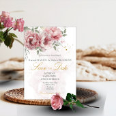 Faire-part de mariage à la mode avec des pivoines