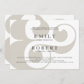 Faire-part de mariage à la mode minimaliste - (Devant / Derrière)