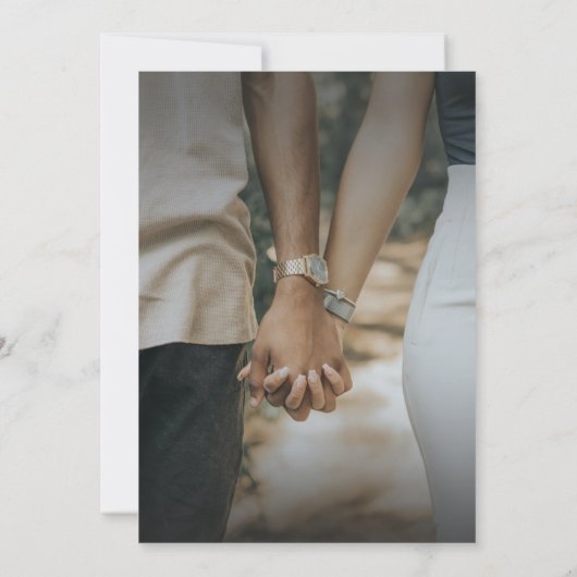 Faire-part de mariage à la peinture florale et pho (Dos)