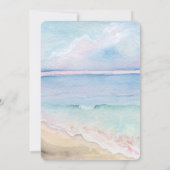 Faire-part de mariage à la plage aquarelle (Dos)