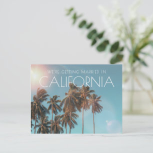 Faire-part de mariage à la plage de Californie