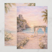 Faire-part de mariage à la plage de Tulum | Modifi (Devant / Derrière)