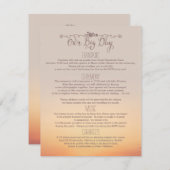 Faire-part de mariage à la plage "notre grand jour (Devant / Derrière)