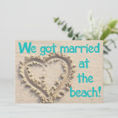 Faire-part de mariage à la plage pour la fête de m (Debout devant)