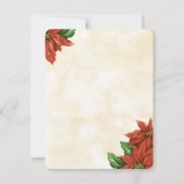Faire-part de mariage à la poinsettia vintage (Dos)