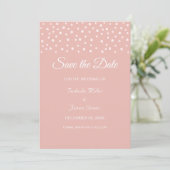 Faire-part de mariage à la rose en or Perles (Debout devant)