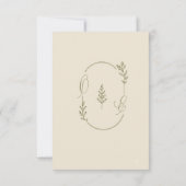 Faire-part de mariage à la sauge botanique (Dos)