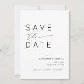 Faire-part de mariage à la typographie moderne sim (Devant)