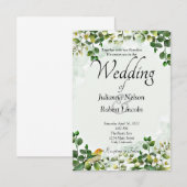 Faire-part de mariage à la verdure d'Eucalyptus (Devant / Derrière)