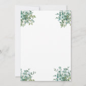 faire-part de mariage à la verdure d'eucalyptus (Dos)