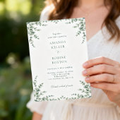 Faire-part de mariage à la verdure d'eucalyptus do