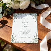 Faire-part de mariage à la verdure d'eucalyptus do
