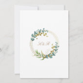 faire-part de mariage à la verdure d'eucalyptus do (Dos)