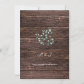 Faire-part de mariage à la verdure d'eucalyptus et (Dos)
