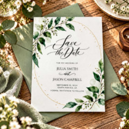 Faire-part de mariage à la verdure rustique