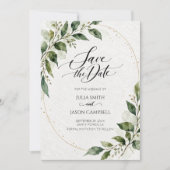 Faire-part de mariage à la verdure rustique (Devant)