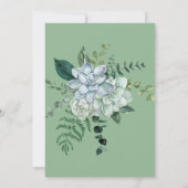 Faire-part de mariage à la verdure succulente (Dos)
