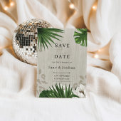 Faire-part de mariage à la verdure tropicale 