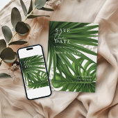 Faire-part de mariage à la verdure tropicale