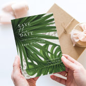 Faire-part de mariage à la verdure tropicale
