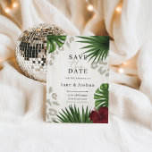 Faire-part de mariage à la verdure tropicale