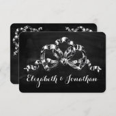 Faire-part de mariage à l'ancienne époque victorie (Devant / Derrière)