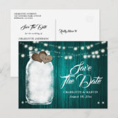 Faire-Part de Mariage à l'Anglaise en Pot Mason Sa (Devant / Derrière)