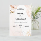 Faire-part de mariage à l'aquarelle (Debout devant)