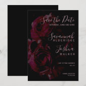 Faire-part de mariage à l'aquarelle à motif floral (Devant / Derrière)