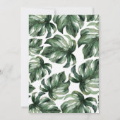 Faire-part de mariage à l'aquarelle avec feuille d (Dos)