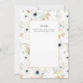 Faire-part de mariage à l'aquarelle bleu or (Dos)