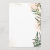 Faire-part de mariage à l'aquarelle botanique (Dos)