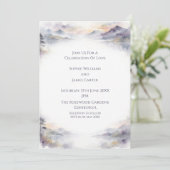 Faire-part de mariage à l'aquarelle brumeuse (Debout devant)